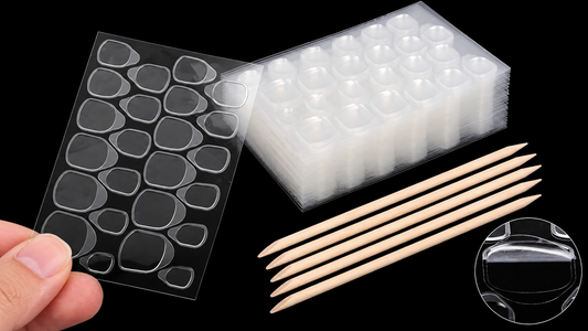 How to apply press on nails with adhesive tabs using a BYSHAN set