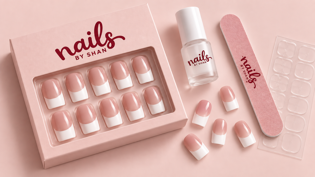 How to apply press on nails with glue using a BYSHAN nail set