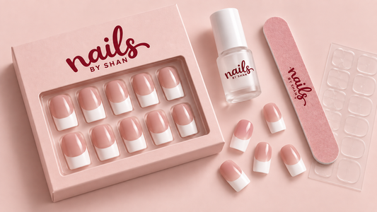 How to apply press on nails with glue using a BYSHAN nail set